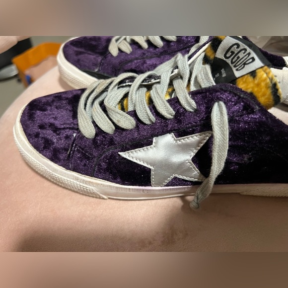 Golden Goose Purple and Silver Sneakers - Picture 2 of 16
